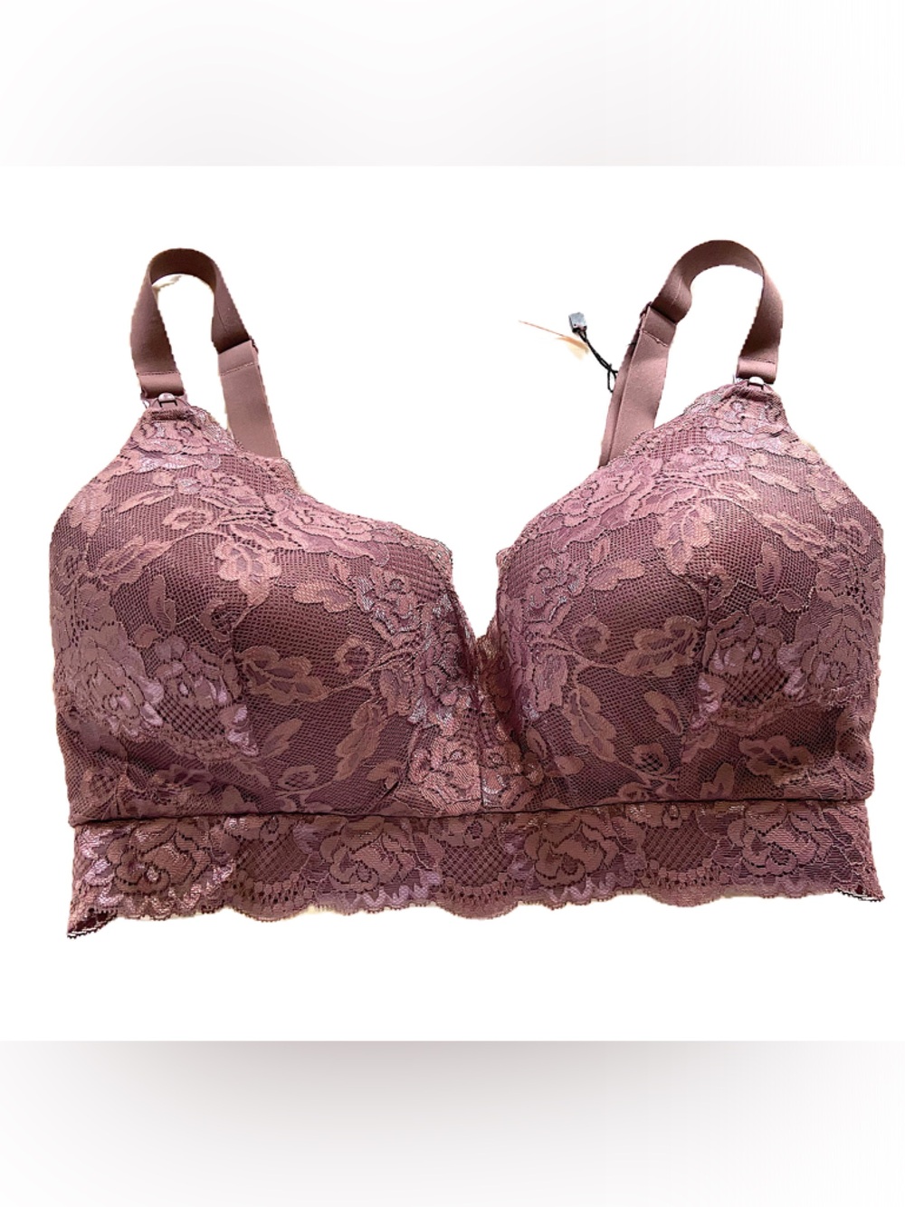 Kindred Bravely Lace Nursing Bra Mauve Large Busty